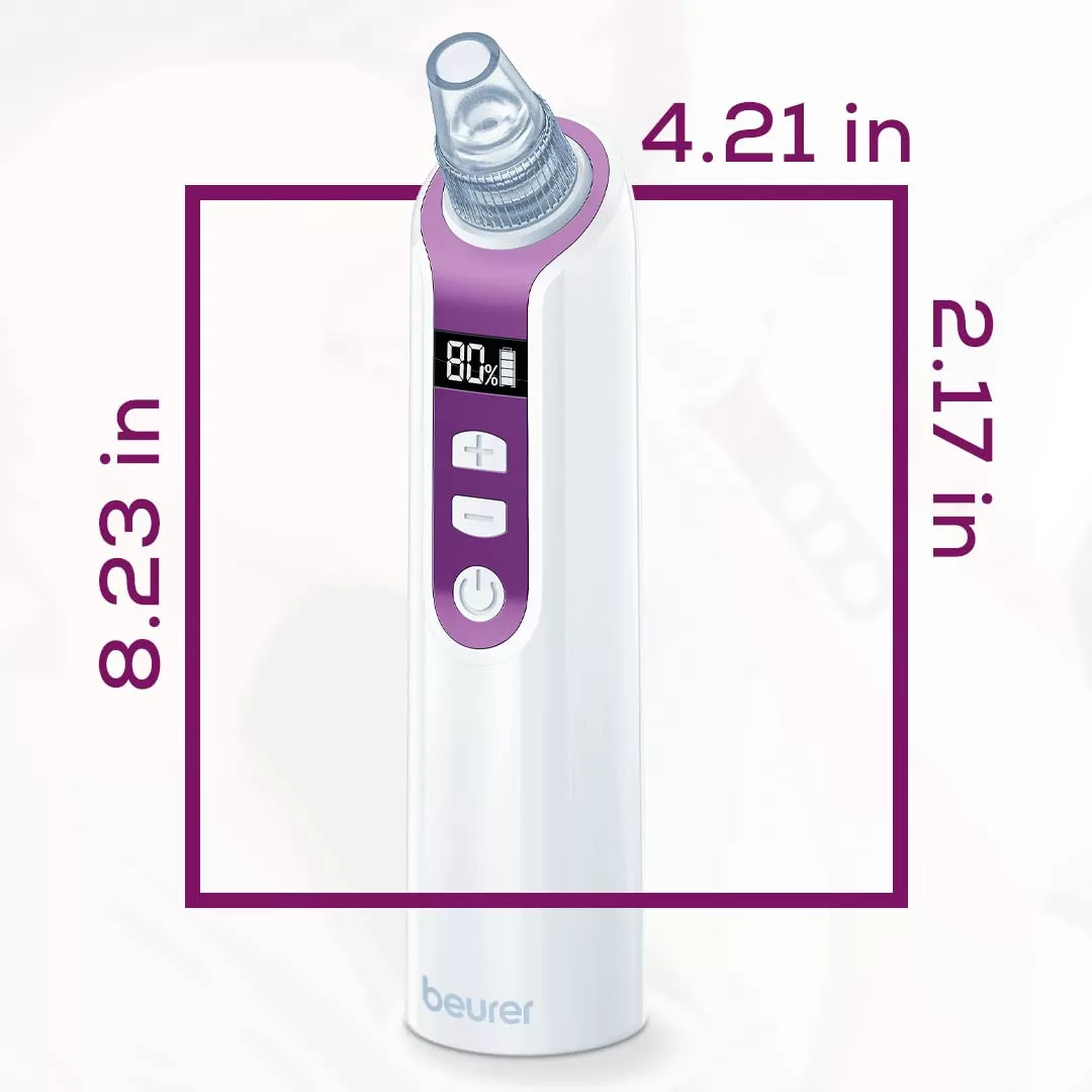 imageBeurer Home Microdermabrasion Machine with Pore Vacuum Massage for Radiant Skin  Personal Microdermabrasion Tool for Gentle Exfoliation with 20 Replacement Filters FC76Black Head Remover