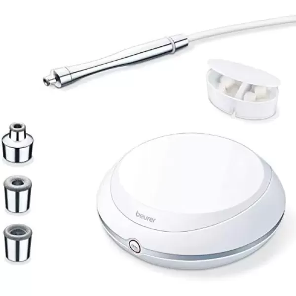 imageBeurer Professional atHome Microdermabrasion Revitalizes Exfoliates and Rejuvenates Skin  Advanced Facial Treatment wVacuum AntiAging Blackhead Remover Skin Lifting ampamp TighteningWhite1 Count Pack of 1