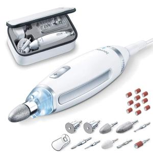 imageBeurer MP64 Nail Drill Kit Cordless Electric Nail File with 10 Attachments and LED Light Electric Manicure Set with Adjustable Speed EFile for Manicure and Pedicure with Storage CaseMP62  LED