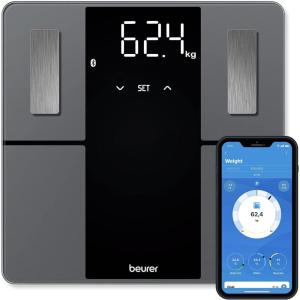 imageBeurer BF500 Smart Body Analysis Scale with Bluetooth ampamp App Accurate Digital Diagnostic Scale Measures Body Fat Muscle Mass Caloric Needs 396 lbs XL Display