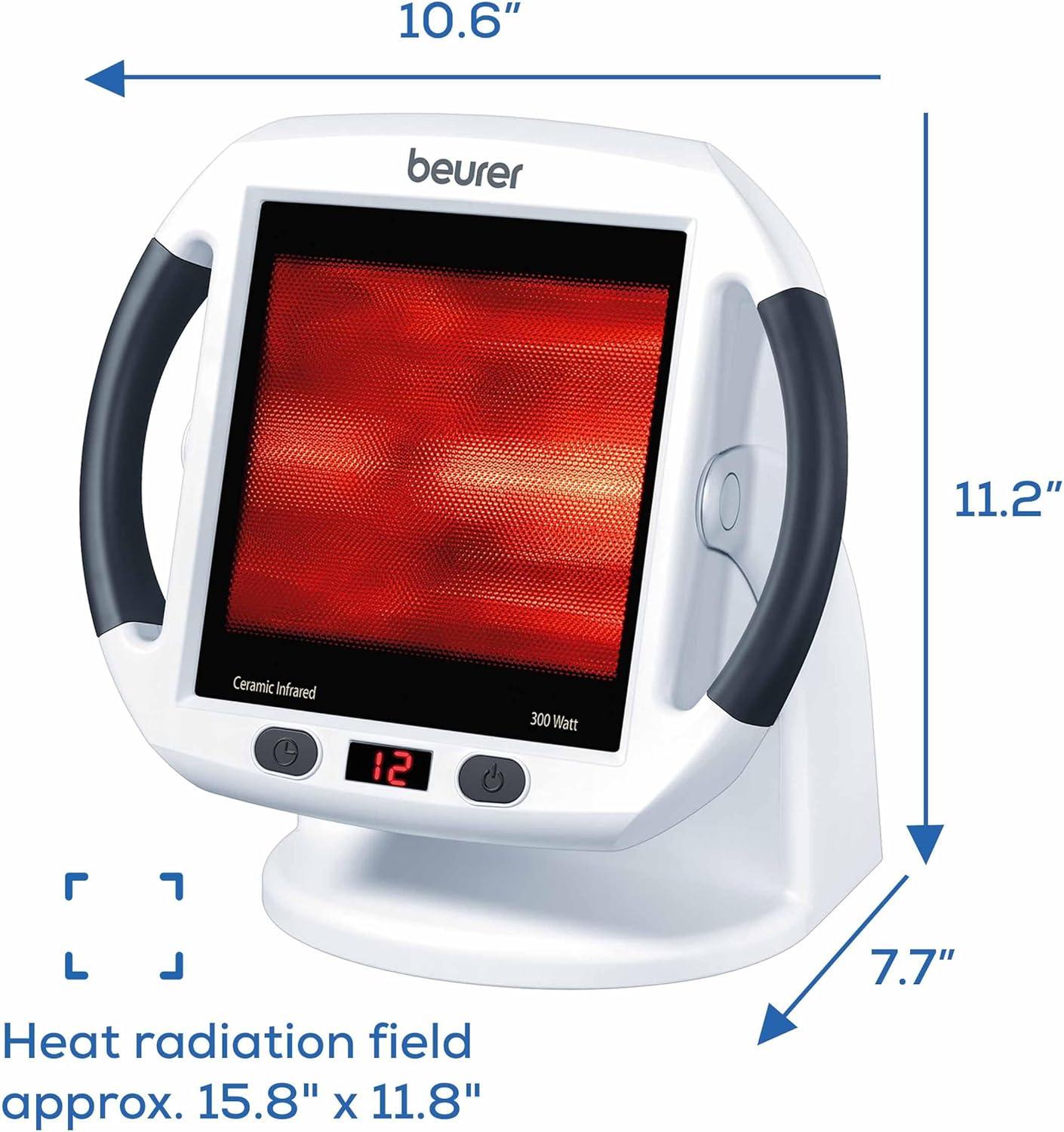 imageBeurer IL60 Infrared Heat Lamp for Red Light Therapy for Face Body Sinus ampamp Skin Pain Relief ampamp Muscle Recovery Adjustable Treatment Time Protective Eyewear IncludedIL50  Infrared Light