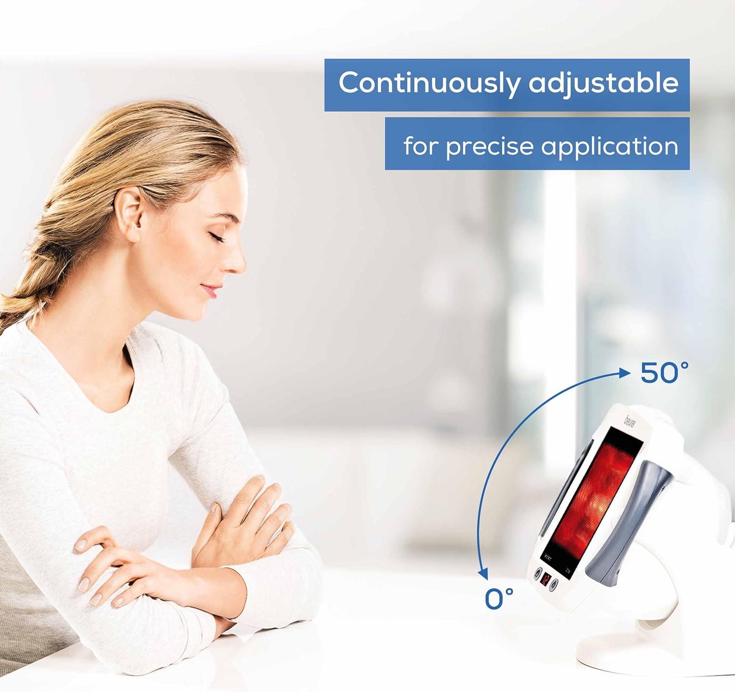 imageBeurer IL60 Infrared Heat Lamp for Red Light Therapy for Face Body Sinus ampamp Skin Pain Relief ampamp Muscle Recovery Adjustable Treatment Time Protective Eyewear IncludedIL50  Infrared Light