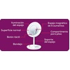 image:imageBeurer 5x Magnifying DoubleSided Cosmetic Vanity Makeup Mirror Illuminated  LED Lights  360 Degree Swivel Rotation Cordless  BS49138L x 73W