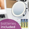 image:imageBeurer 5x Magnifying DoubleSided Cosmetic Vanity Makeup Mirror Illuminated  LED Lights  360 Degree Swivel Rotation Cordless  BS4965L x 35W