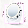 image:imageBeurer 5x Magnifying DoubleSided Cosmetic Vanity Makeup Mirror Illuminated  LED Lights  360 Degree Swivel Rotation Cordless  BS4965L x 35W