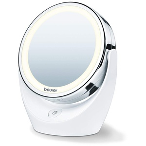 image:imageBeurer 5x Magnifying DoubleSided Cosmetic Vanity Makeup Mirror Illuminated  LED Lights  360 Degree Swivel Rotation Cordless  BS4965L x 35W