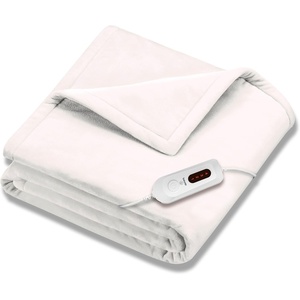 image:imageBeurer HD61 SuperCozy Heated Blanket  Fast Heating Electric Blanket with 4 Heat Settings Machine Washable Fabric 4 hrs Auto Shut OffWarm Heated Throw Blanket 50 x 60 inches