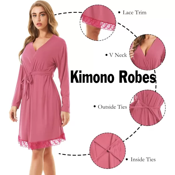 SWOMOG Womens Maternity Nursing Robe Pregnancy Hospital Breastfeeding Bathrobes 3 in 1 Labor Delivery NightgownsBrightskyblue