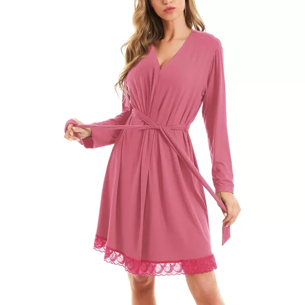 SWOMOG Womens Maternity Nursing Robe Pregnancy Hospital Breastfeeding Bathrobes 3 in 1 Labor Delivery NightgownsBrightskyblue