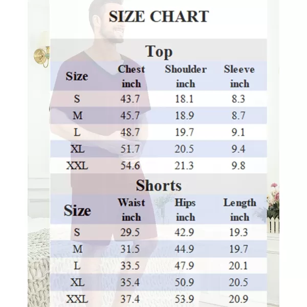 SWOMOG Mens Pajamas Set 2 PCS Short Sleeve Pajamas for Men Pjs Sets V Neck Soft Sleepwear Loungewear Nightwear with PocketsWine Red