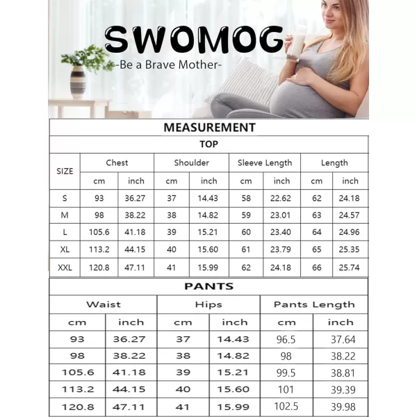 SWMOG Women Maternity amp Nursing Thermal Underwear Set Postpartum Pajamas Breastfeeding Long Sleeve Base Layer Pregnant PjsBlack