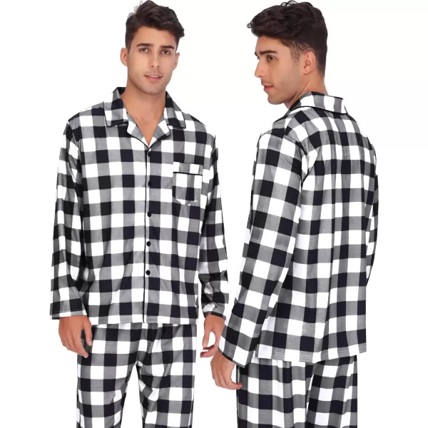 SWOMOG Family Matching Pajama Set Christmas Pjs Plaid Pajamas for Men Women and Kids Long Sleeve Sleepwear Pj SetKids White Plaidno Pockets