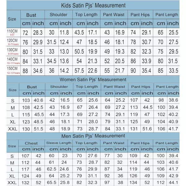 SWOMOG Family Matching Silk Satin Pajamas Button Down Sleepwear Long Sleeve Silky Nightwear 2 Pcs Pj SetKids Deep Wine Red