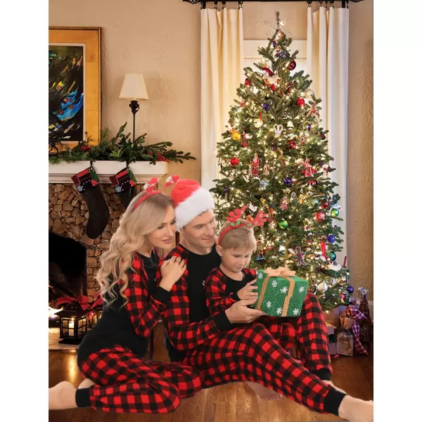 SWOMOG Matching Family Christmas Pajamas Holiday Xmas Jammies PJs For Family Couples Teen Boys Girls Festival SleepwearKids Christmas Deer Head