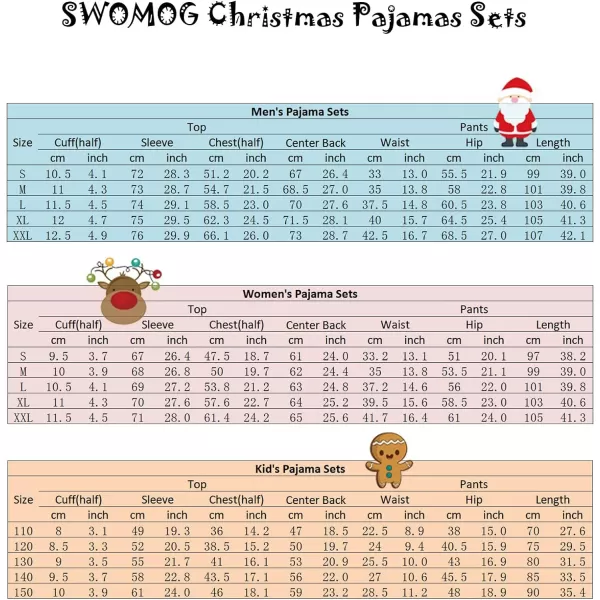 SWOMOG Matching Family Christmas Pajamas Holiday Xmas Jammies PJs For Family Couples Teen Boys Girls Festival SleepwearKids Christmas Deer Head