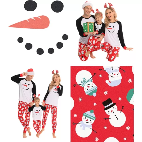 SWOMOG Matching Family Christmas Pajamas Holiday Xmas Jammies PJs For Family Couples Teen Boys Girls Festival SleepwearKids Snowman