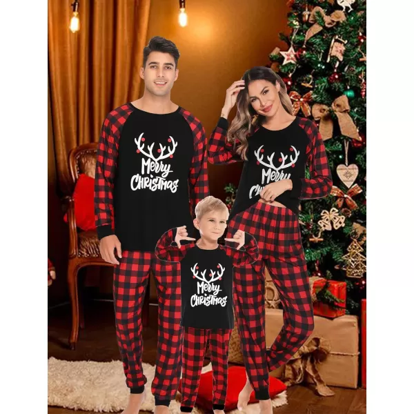 SWOMOG Matching Family Christmas Pajamas Holiday Xmas Jammies PJs For Family Couples Teen Boys Girls Festival SleepwearWomen Merry Chrismas