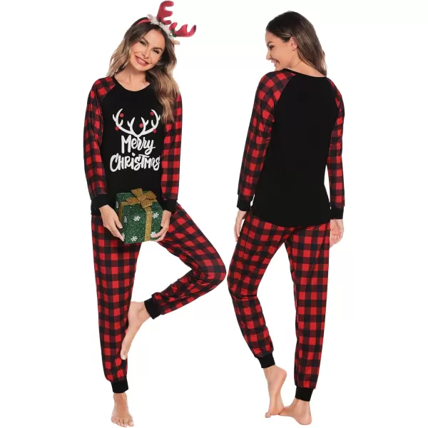 SWOMOG Matching Family Christmas Pajamas Holiday Xmas Jammies PJs For Family Couples Teen Boys Girls Festival SleepwearWomen Merry Chrismas