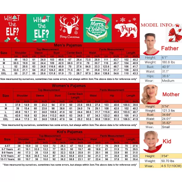 SWOMOG Matching Family Christmas Pajamas Printed Long Sleeve Tee and Plaid Pants LoungewearMen Z Redpolarbear