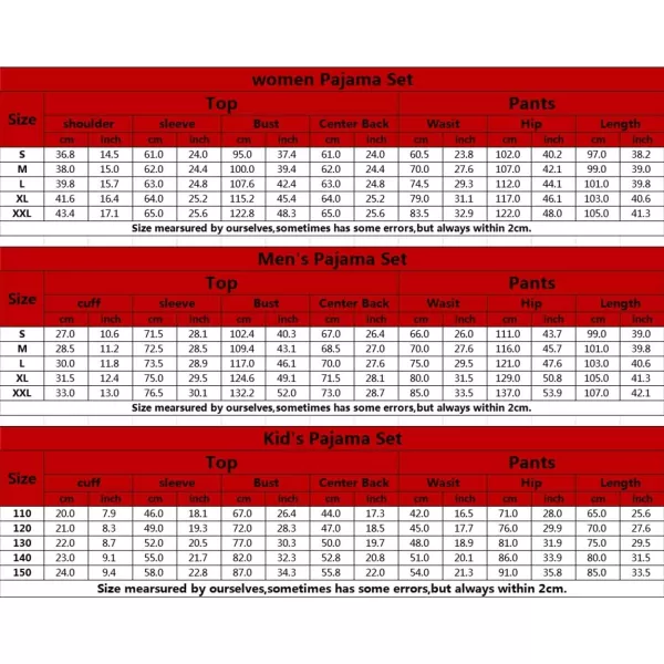 SWOMOG Matching Family Christmas Pajamas Printed Long Sleeve Tee and Plaid Pants LoungewearWomen Christmas Bear
