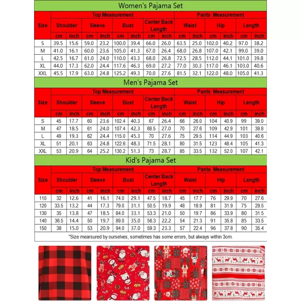 SWOMOG Matching Family Christmas Pajamas Set Long Sleeve Festival Party Pj Set ButtonDown SleepwearKids 0red With Black Plaid