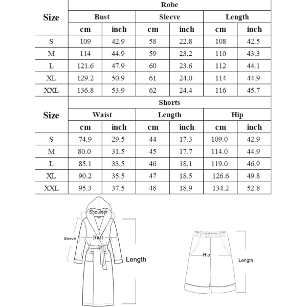 SWOMOG Mens Hooded Robe Satin Bathrobe with Shorts Set Silky Kimono Robe with HoodRed