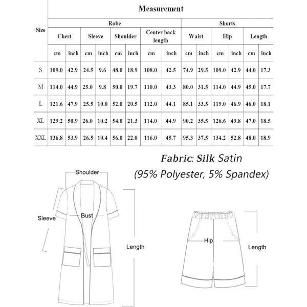 SWOMOG Mens Satin Robe with Shorts Set Silky Short Sleeve Kimono Bathrobe Lightweight Soft SleepwearNavy Blue