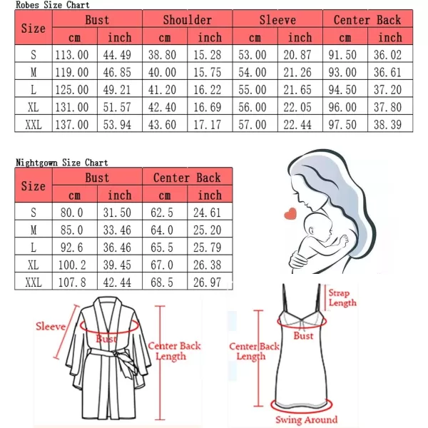 SWOMOG Women Maternity Nursing Robe Set Labor and Delivery Gown Breastfeeding Nightgown Postpartum Robe Sets for HospitalAblack