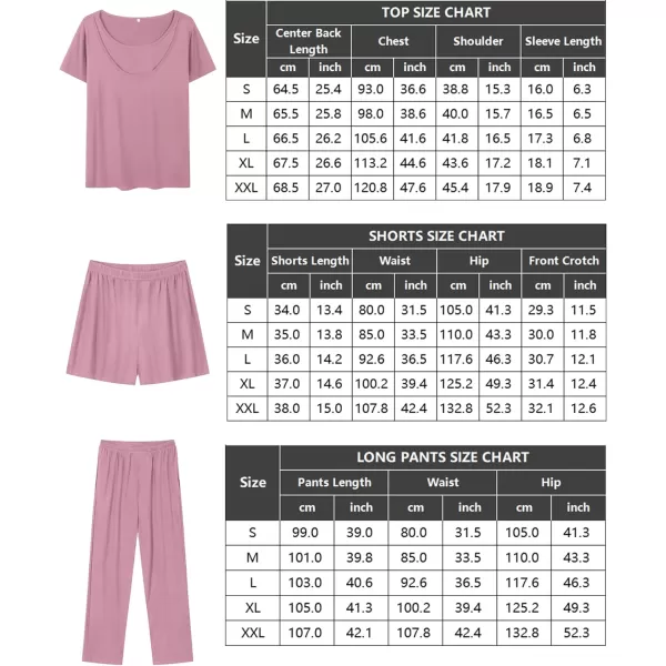 SWOMOG Womens 3 PCS Nursing Pajama Set Maternity Pjs Set Short Sleeve Breastfeeding Pregnancy Sleepwear with PocketsTaro Purple