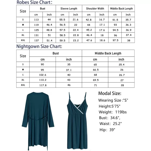 SWOMOG Womens Maternity Robe 2 Piece Nursing Nightgown for Breastfeeding 3 in 1 Labor Delivery Nursing Dress Lace BathrobeBlue Green