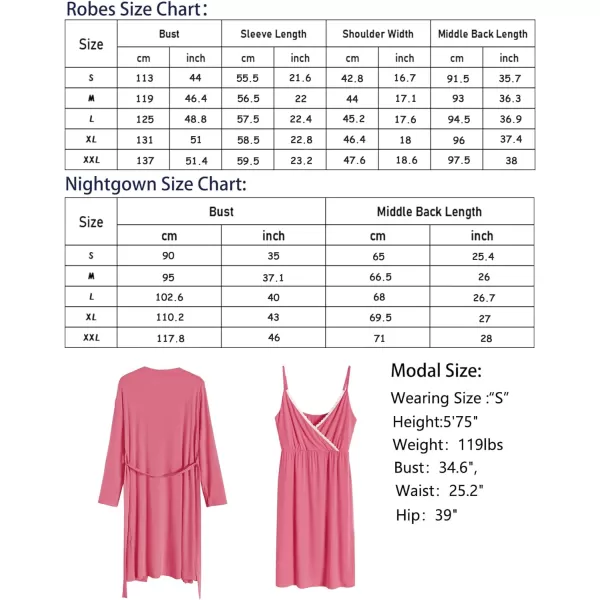 SWOMOG Womens Maternity Robe 2 Piece Nursing Nightgown for Breastfeeding 3 in 1 Labor Delivery Nursing Dress Lace BathrobeCoral