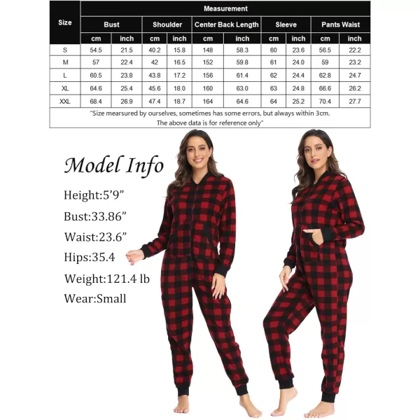 SWOMOG Womens One Piece Pajamas Warm Fleece Onesies Long Sleeve Jumpsuit Christmas LoungewearSWOMOG Womens One Piece Pajamas Warm Fleece Onesies Long Sleeve Jumpsuit Christmas Loungewear