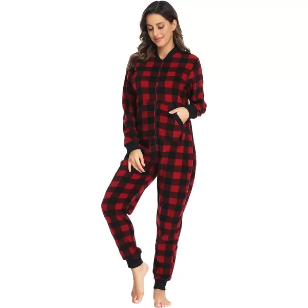 SWOMOG Womens One Piece Pajamas Warm Fleece Onesies Long Sleeve Jumpsuit Christmas LoungewearSWOMOG Womens One Piece Pajamas Warm Fleece Onesies Long Sleeve Jumpsuit Christmas Loungewear