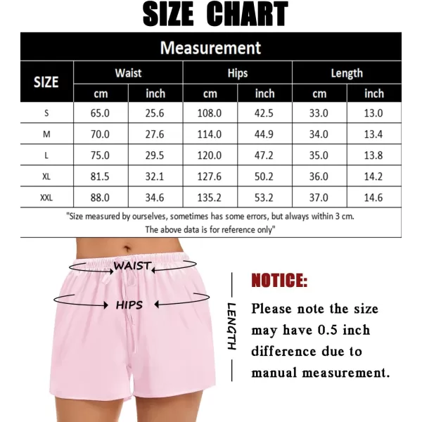 SWOMOG Womens Silk Stain Pajama Shorts Pj Bottoms with Pockets Drawstring Sleep Shorts Boxer Soft Lounge Shorts2 BlackPink