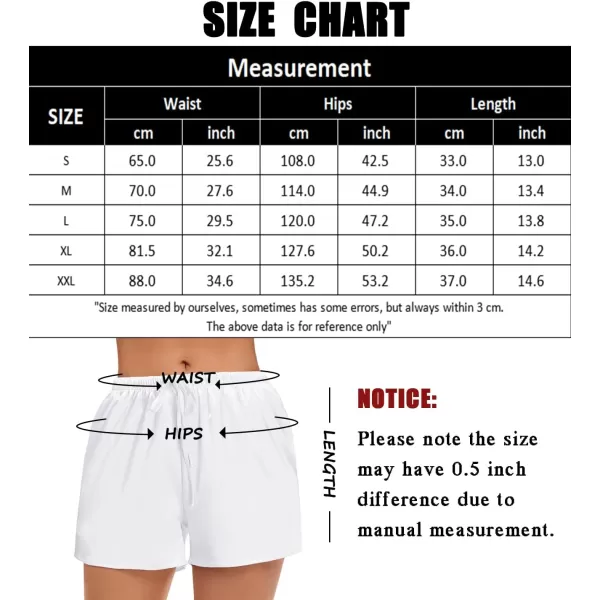 SWOMOG Womens Silk Stain Pajama Shorts Pj Bottoms with Pockets Drawstring Sleep Shorts Boxer Soft Lounge Shorts2 BlackWhite