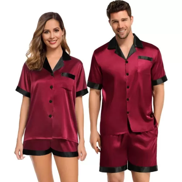 Men Deep Wine Red/Black