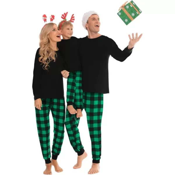 Kids Green Black Plaid