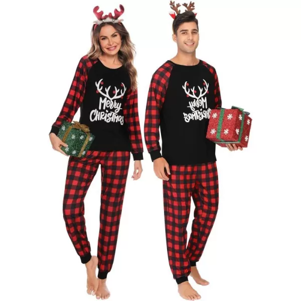 SWOMOG Matching Family Christmas Pajamas Holiday Xmas Jammies PJs For Family Couples Teen Boys Girls Festival SleepwearMen Merry Chrismas