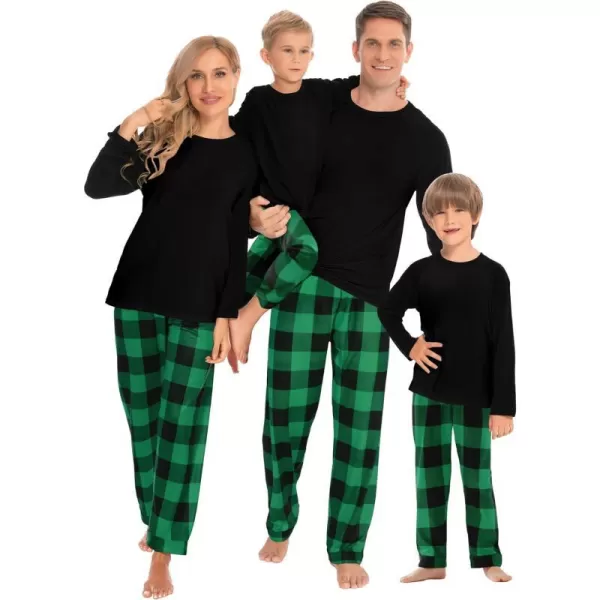 Kids Black and Green Plaid