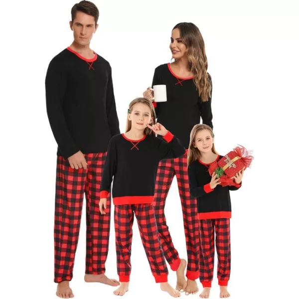 Kids Black- Red Grid