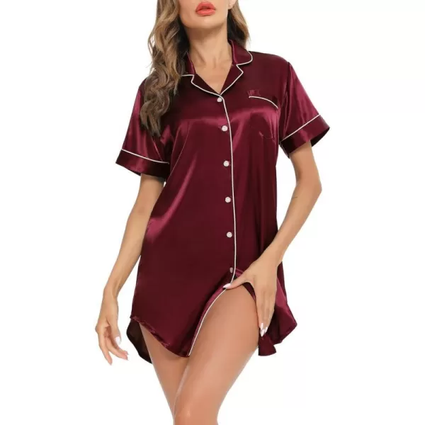 A-wine Red-short Sleeve