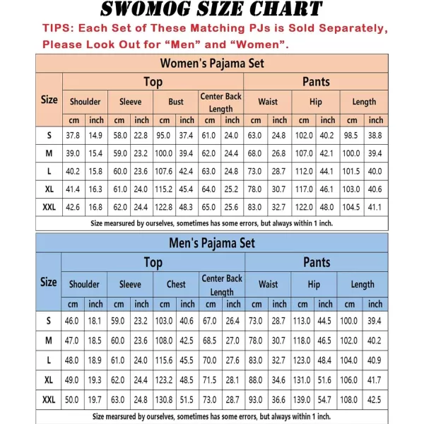 imageSWOMOG Men ampamp Women Pajama Sets for Couples Long Sleeve Sleepwear Plaid Pants Loungewear Set with PocketsBlack  Red Plaid