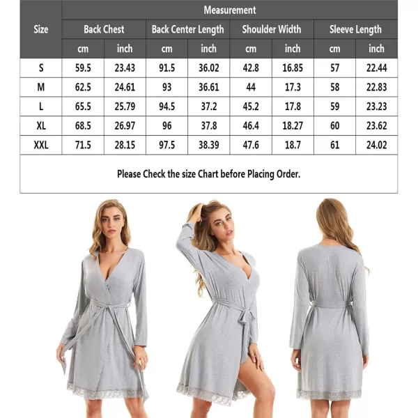 imageSWOMOG Womens Maternity Nursing Robe Pregnancy Hospital Breastfeeding Bathrobes 3 in 1 Labor Delivery NightgownsLong Sleevegray