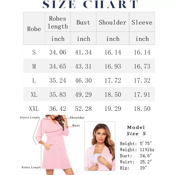 imageSWOMOG Womens Maternity Nursing Robe Pregnancy Hospital Breastfeeding Bathrobes 3 in 1 Labor Delivery NightgownsZ34 Sleeve Pink