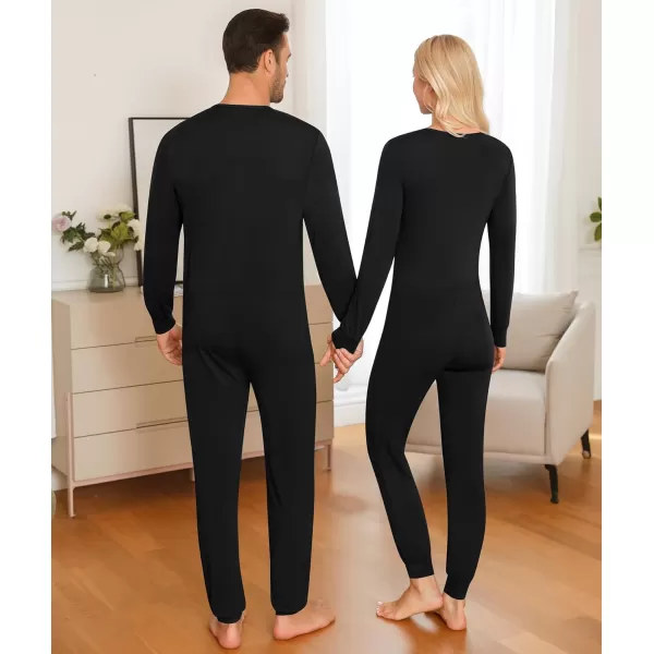 imageSWOMOG Matching Family Onesise Pajamas Christmas Long Sleeve PJs Set Holiday Button Stripe Nightwear Xmas MenampampWomen SleepwearBlack