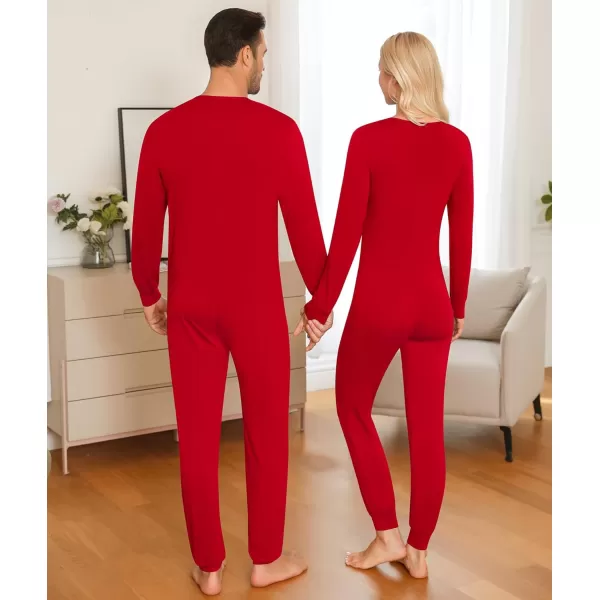 imageSWOMOG Matching Family Onesise Pajamas Christmas Long Sleeve PJs Set Holiday Button Stripe Nightwear Xmas MenampampWomen SleepwearRed