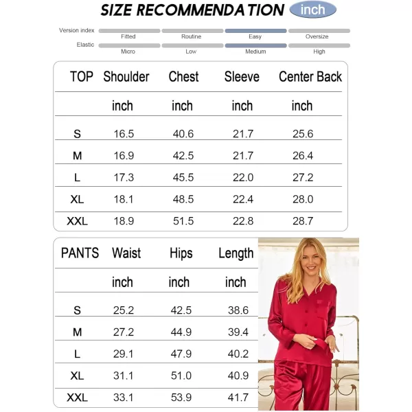 imageSWOMOG Couples Pajamas Womens ampampMens Matching Pajamas Set Silk Satin Pj Set Long Sleeve Button Down Sleepwear 2 Pcs LoungewearDeep Wine Red