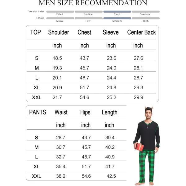 imageSWOMOG Family Christmas Pajamas 2024 MEN ampamp WOMEN Pjs Long Sleeve Top ampamp Plaid Bottom Soft Sleepwear LoungewearBlack  Green