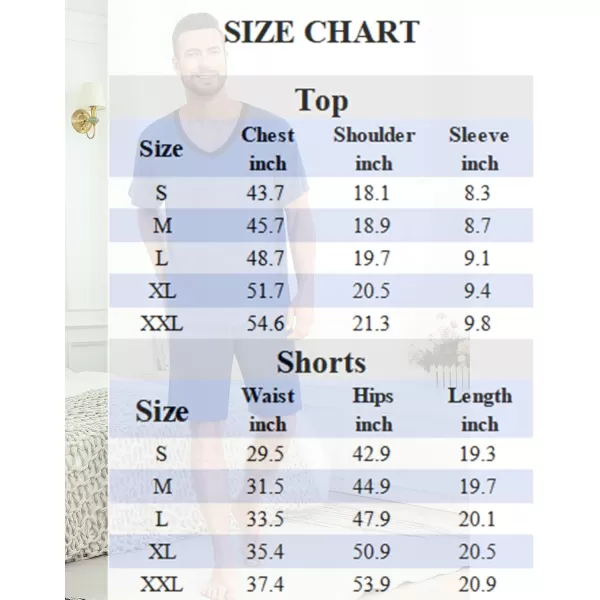 imageSWOMOG Mens Pajama Sets Short Sleeve Summer Pjs With Pocket 2Pcs Soft Comfy Nightwear Soft Sleepwear SXXLBerry Blue