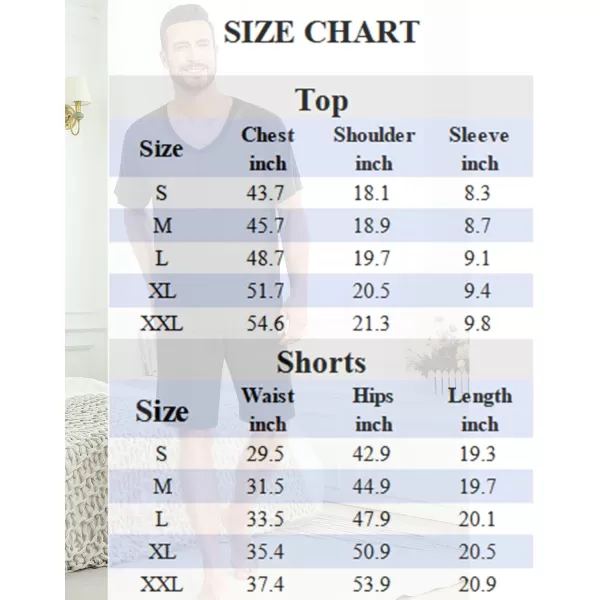 imageSWOMOG Mens Pajama Sets Short Sleeve Summer Pjs With Pocket 2Pcs Soft Comfy Nightwear Soft Sleepwear SXXLDeep Gray